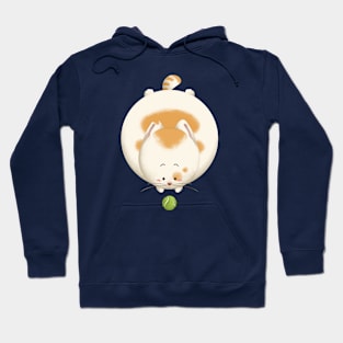 Rounded cat Chasing Tennis Ball Hoodie